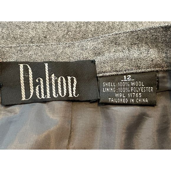 Dalton Pencil Skirt 100% Wool Shell Gray Size 12 Flawed - Picture 6 of 12